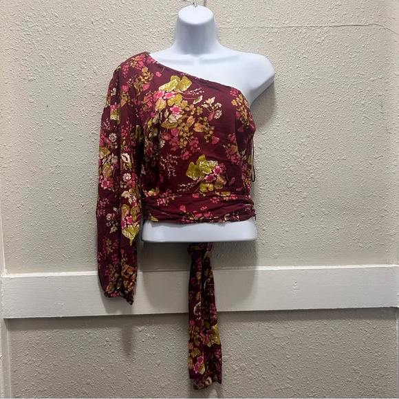 RACHEL Rachel Roy NWT One Shoulder Tie Crop Top - Picture 6 of 6